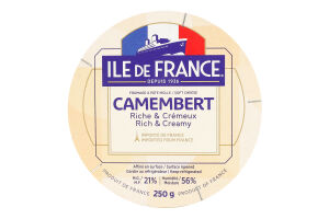 Сир 21% мʼякий Камамбер Ile De France д/у 250г