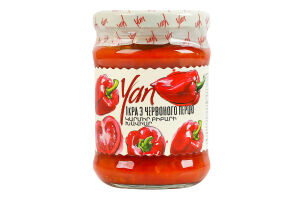 Ікра з червоного перцю стерилізована Yan с/б 250г