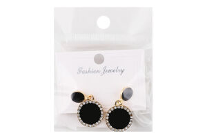 Сережки-гвіздки жовтий метал з камінцями в асортименті ZBYK250513236