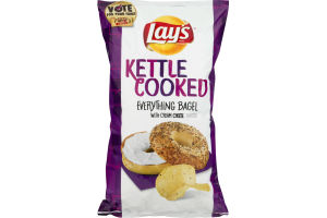 Lay's Kettle Cooked Potato Chips Everything Bagel with Cream Cheese