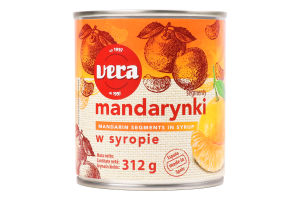 Мандарини дольками у сиропі Vera з/б 312г