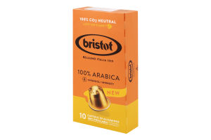 Кава 100% Arabica мелена смажена 10*5,5г в капсулах Bristot