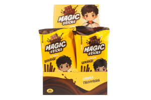 Соломка глазированная со вкусом шоколада Magic sticks KBV м/у 60г