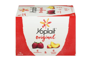 Yoplait Original Low Fat Yogurt Strawberry & Harvest Peach