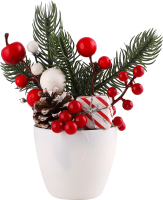 Прикраса декоративна Зимові дари у горщику