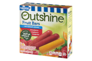Nestle Outshine Fruit Bars No Sugar Added Strawberry, Raspberry, Tangerine - 12 CT