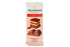 Шоколад молочный с кремовой начинкой со вкусом Тирамису La creme edition Millennium м/у 100г