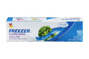 Ahold Freezer Slider Bags Gallon - 10 CT