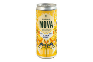 Пиво 0.33л 7% світле нефільтроване непастеризоване Ukrainian golden ale Mova з/б
