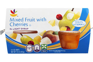 Ahold Mixed Fruit with Cherries in Light Syrup - 4 CT