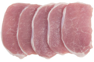 Center Cut Boneless Thin Pork Chops - 5 ct