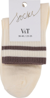 Шкарпетки жіночі Прага молочні комфорт р.23-25 V&T