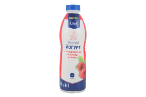 Йогурт 1% питьевой с наполнителем Клубника-малина METRO Chef п/бут 750г