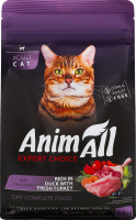 Корм д/котів з свіжою індичкою та качкою сухий 400г AnimAll