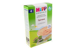 Каша безмолочна для дітей від 4міс Гречана Organic Hipp к/у 200г