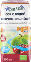 Сік для дітей від 8міс з водою Яблучно-вишневий Fleur Alpine т/п 200мл