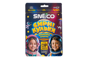 Кульки сирні хрусткі д/дітей 28г блакитна упаковка СнЕко