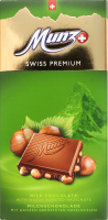 Шоколад молочний Munz Premium цільний фундук