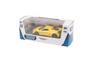 Іграшка Автомодель Chevrolet Corvette C8 Z06 2024 жовтий/червоний TechnoDrive
