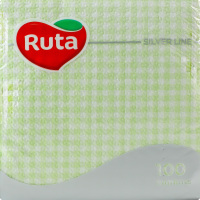 Серветки паперові одношарові 235х235мм Silver line Ruta 100шт