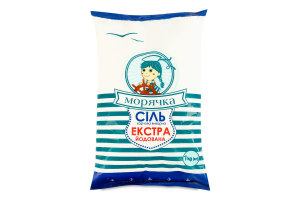 Сіль харчова виварна йодована Екстра Морячка м/у 1кг