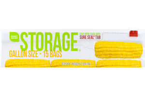 Smart Sense Storage Bags Gallon Size - 15 CT