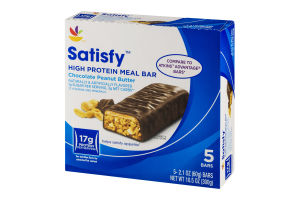 Ahold Satisfy High Protein Meal Bar Chocolate Peanut Butter - 5 CT