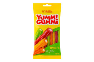 Цукерки желейні неглазуровані Twists Yummi Gummi Roshen м/у 70г