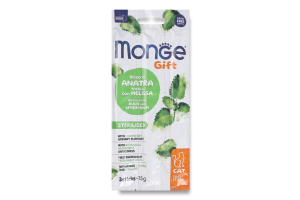 Палочки жевательные для стерилизованных котов с уткой и мелиссой Sterilised Gift Monge м/у 15г