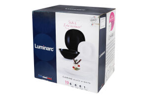 Сервіз Каріне Вайт енд Блек 19предметів артD2381 Люмінарк