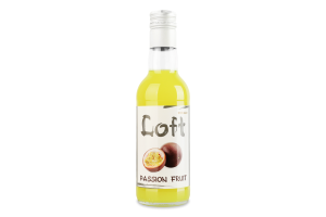 Сироп пастеризованный на ароматическом сырье прозрачный Маракуйя Loft с/бут 265мл