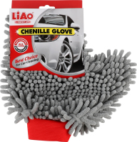 Губка-варежка для мойки авто микрофибра 24х20см №F130015 Liao 1шт