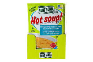Суп швидкого приготування зі смаком курки та сиру з грінками Hot soup! Тьотя Соня м/у 15г