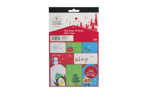 Smart Living Holiday Peel 'N Stick Gift Tags - 104 CT