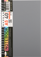 Блокнот А5 обкладинка пластик пружина збоку 40аркушів Апельсин