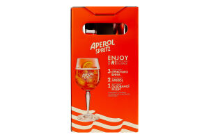 Набор аперитив 0.7л 11% Aperol + вино игристое 0.75л 11.5% белое сухое For Spritz Riccadonna к/у 2шт
