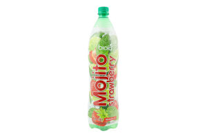 Напій безалкогольний Mojito strawberry соковмісний сильногазований 1л пет Biola