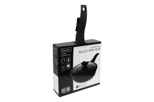 Сковорода Black Pro New алюміній антипригарне покриття з кришкою d24см Lessner