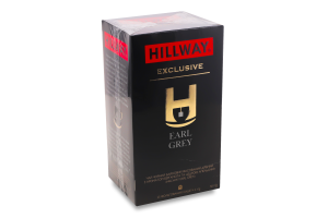 Чай чорний байховий дрібний з ароматом бергамота та цедрою апельсина Earl Grey Exclusive Hillway в/с к/у 25х2г