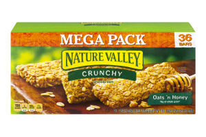 Nature Valley Crunchy Granola Bars Oats 'n Honey - 36 CT