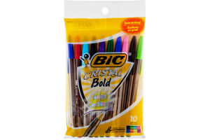 Bic Crystal Bold Assorted Color Ball Point Pens - 10 CT