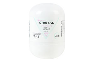 Антиперспірант-дезодорант для жінок кульковий 2в1 Натуральний Cristal 50мл