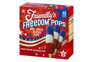 Friendly's Freedom Pops Red, White & Blue - 12 CT