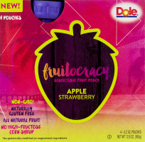 Dole Fruitocracy Squeezable Fruit Pouch Apple Strawberry - 4 CT