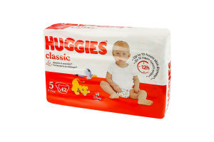 Підгузники для дітей 11-25кг 5 Classic Huggies 42шт