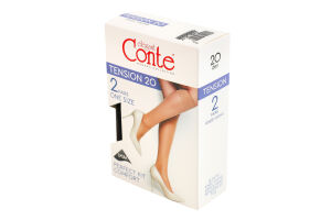 Напівпанчохи жіночі Conte elegant Tension 20den 23-25 nero 2пари