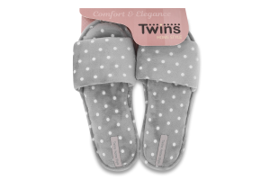 Тапочки открытые домашние женские Twins №5605 36-37 серый