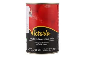 Томати цілі чищені Victoria 400г