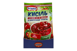 Кисель быстрого приготовления с кусочками фруктов со вкусом вишни с добавлением витамина С Dr.Oetker м/у 31.5г