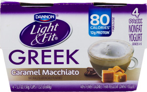 Dannon Light & Fit Greek Nonfat Yogurt Caramel Macchiato - 4 CT